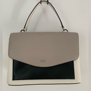 DKNY Colorblock Lex Medium Leather Top Handle Satchel Crossbody EUC